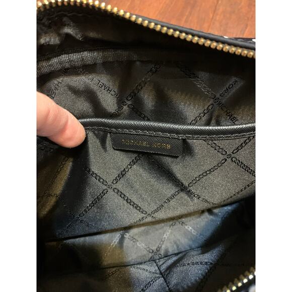 Michael Kors Jet Set Charm Black Nylon Polka Dot Bag East West Camera Crossbody - Picture 9 of 9